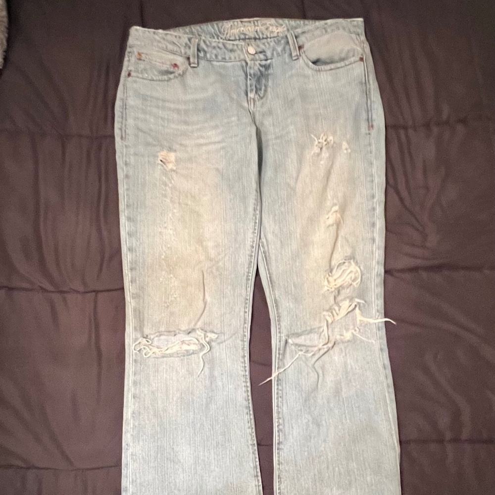 American Eagle Distressed Jeans 10 Long